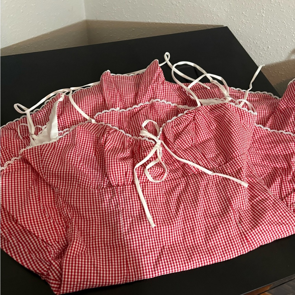 Windsor Red Gingham Mini Dress